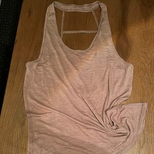 Pink Backless Sleeveless Tank Top